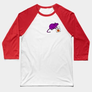 Small Vampire Rat with Halloween Horror Card Baseball T-Shirt